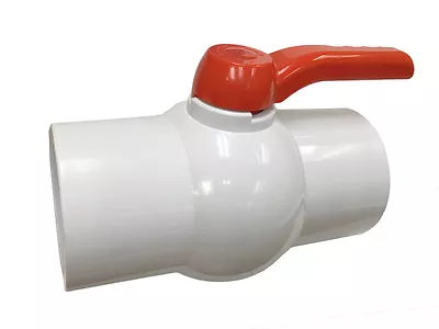 4  PVC Ball Valve Inline Threaded Valves Schedule 40  White New Long Handle  • $51.51