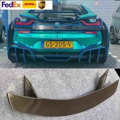 For BMW I8 Coupe Real Carbon Fiber Rear Boot Trunk Wing Lip Spoiler 2014-2020 • $385