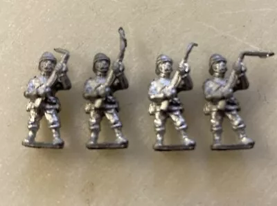 Miniature 4 X Metal Soldiers Army Figures Metal War Gaming • £5