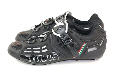 Vittoria Mens Hora Evo Cycling Bike Shoe Black Matte Carbon EU 38.5 / US 6.5 • $111.75