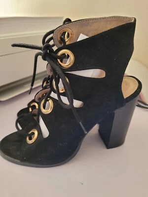 £1.99 • Buy Wonan's Shoes Size 3 In Black Faux Suede From Matalan. Very Good Condition