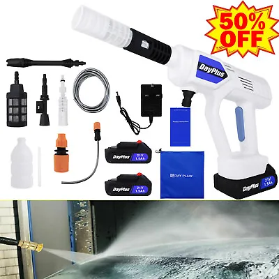 £27.10 • Buy Portable Cordless Car High Pressure Washer Jet Water Wash Cleaner Gun Battery