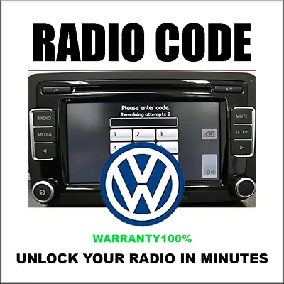 Unlock Radio Codes Rcd300  Pin Decode Stereo Rns510 Volkswagen 292 Fast Service • $5.99