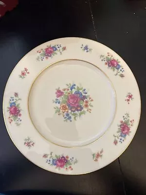 Lenox Lenox Rose Salad Plate J300 - 8.25  Gold Trim Flowers Vintage • $21.77