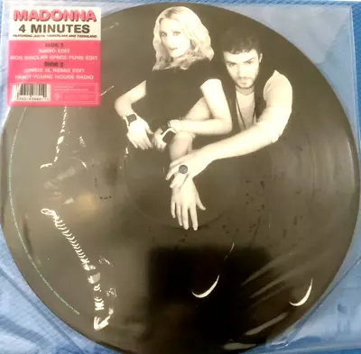 Madonna Featuring Justin Timberlake-4 Minutes- Rare Maxi Single Picture Disc B.n • $75
