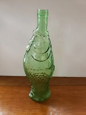 Vintage 1960's/1970's Antinori Bianco Italian Wine Bottle Green Fish 18.6 Oz. • $12