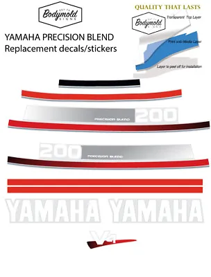 YAMAHA 200hp PRECISION BLEND  Replacement Outboard Decals • $137.50