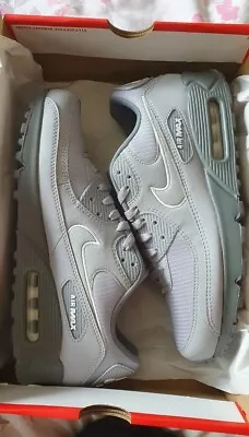 New Nike Air Max 90 Wolf Grey/Cool Grey Trainers Shoes UK 8 Unisex Mens Womens • £129.99