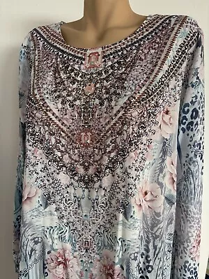 Gems Design Kaftan Sz14 Beautiful As New Embellished Vintage Camilla Style  • $40