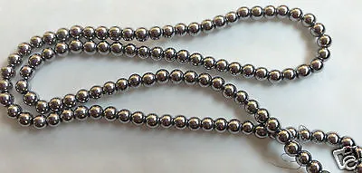 4mm Black Gold Silver Rainbow Hematite Beads On 40cm String • £3.28