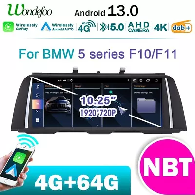 10.25  2DIN Android 13 Car Radio Carplay 4G64G NBT For BMW 5 Series F10 F11 520i • $404.22