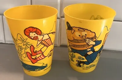 1970s Yellow McDonald’s Plastic Tumbler Cups • $6