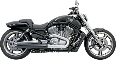 $637.95 • Buy Bassani Black Fluted 4  Slip-On Mufflers 2009-2017 Harley V-Rod Muscle 1V17RB