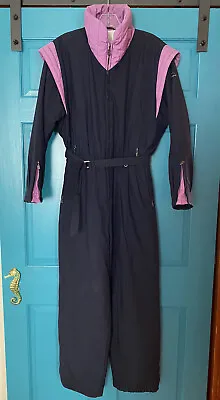 $100 • Buy Bogner Blue Purple Ski Suit One Piece Retro Vtg 80s 90s Unisex Women M/L Men S/M