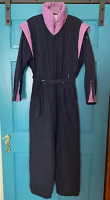 $100 • Buy Bogner Blue Purple Ski Suit One Piece Retro Vtg 80s 90s Unisex Women M/L Men S/M