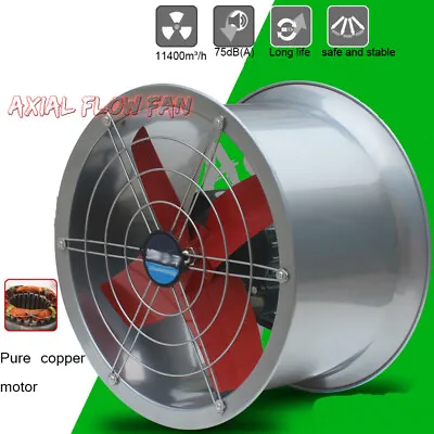 24  Axial Fan Ventilator Extractor Cylinder Pipe Fan Cool Air For Garage 220V US • $219.34