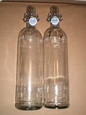 360 Vodka Clear Glass Bottle 13  Hinged Clamp Top / Lot Of 2 • $19.99