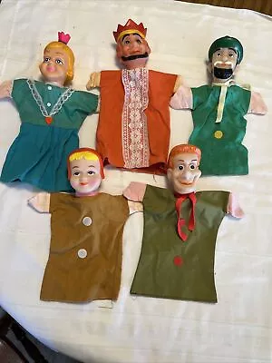 Lot Of 5 Different Vintage “Mr. Roger’s Style” Rubber Head Hand Puppets See Pics • $13.50