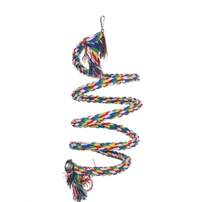 Parrot Swing Chew Rope Toys Cockatiel Hanging Rotating Ladder Bird Climb Toy • £5.69