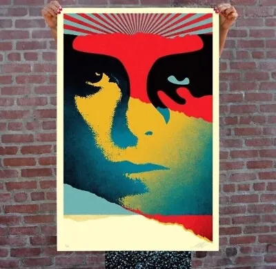 Obey Giant A Cracked Icon Print Shepard Fairey Le 550 In Hand • £142.51