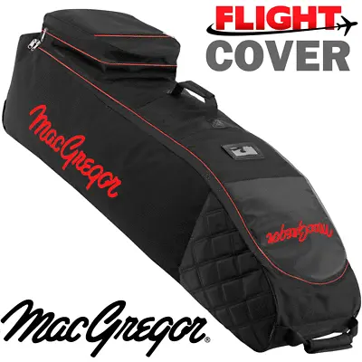 £49.95 • Buy Macgregor Xl Deluxe Wheeled Padded Golf Bag Flight Travel Cover Black / Red