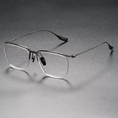55mm Pure Titanium Glasses Frames Women Men Square Eyeglasses Frames RX DTX106 D • £39.59