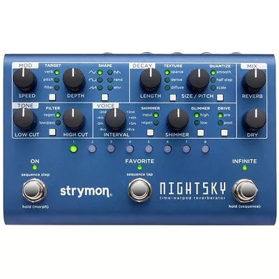 New Strymon NightSky Time Warped Reverberator Guitar Effects Pedal • $429