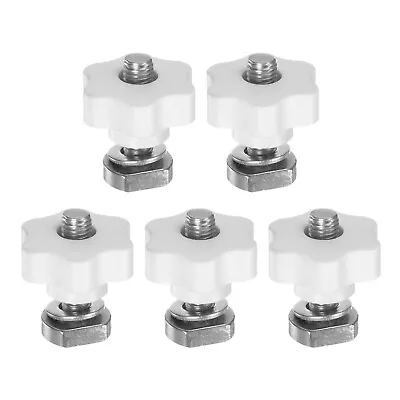 5Set M12 X 45mm T Track Bolts Knob Kit 48mm Hex Hand Nut With Washer White • $22.48