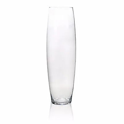 60cm Tall Cylinder Transparent Glass Flower Vase Decoration Home Wedding Decor • £17.99