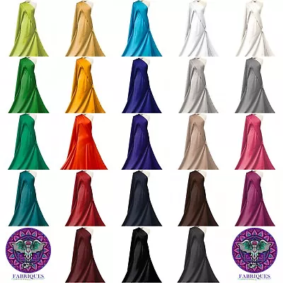 £1 • Buy Silky Satin Fabric Ultra Soft Lightweight Bridal Dressmaking Polyester Material