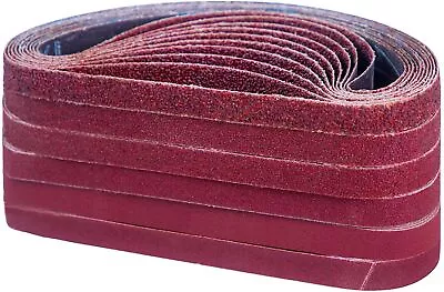 SATC 5PCS Sanding Belts Power File Coarse Fine Aluminium Oxide 40-120 Grit • £8.49