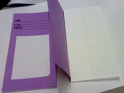 £3.50 • Buy 4 NOTEBOOKS 200 X 100mm 16 SHEETS/32 PAGES RULED- WITH RED LINE-EXERCISE BOOKS 