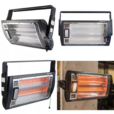 Electric Ceiling Mount Infrared Quartz Space Heater Adjustable 1500W Garage Shop • $94.63