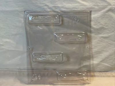 CML Chocolate Candy Mold Vintage Plastic #137 Bar Rectangles 4 Cavities • $13.49