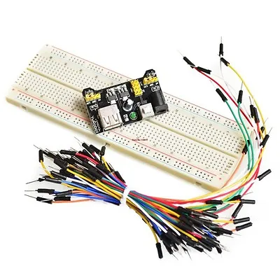 3PCS/Lot 3.3V/5V MB102 Power Module+830 Points Breadboard +65Pcs Jumper Wire Kit • $8.79