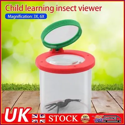 Bug Jar Insect Box Durable 3X 6X Magnifying Glass Exploration Education Toy ✨ • £5.69