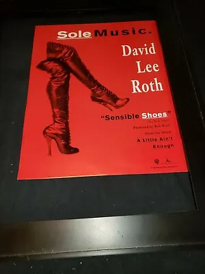 David Lee Roth Sensible Shoes Rare Original Radio Promo Ad Framed! #2 • $51.15