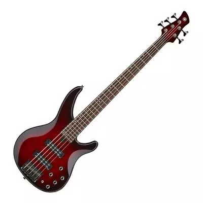 Yamaha TRBX605FM 5-String Bass Guitar W/Flame Maple Top - Dark Red Burst • $699.99