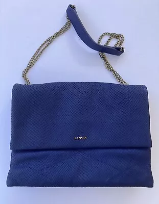 Lanvin Sugar Medium Shoulder Bag  Snakeskin Leather. Very Rare . Made In Italy • £337.32