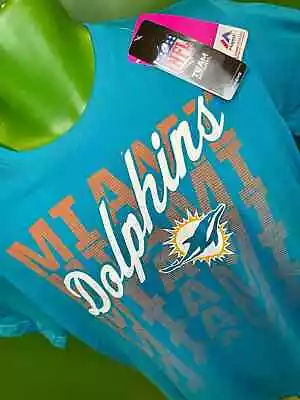 NFL Miami Dolphins Majestic Women's Plus Size T-Shirt Medium NWT • £15.74