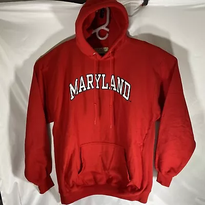 Vintage University Of Maryland Terps Red XL Hoodie Sweatshirt Steve And Barry’s • $39.97