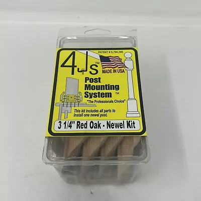 4J's Post Mounting System 3 1/4  Red Oak Newel Kit Contemporary Item #03121 • $12.12