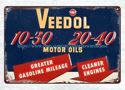 Man Cave Reproduction Wall Decor VEEDOL MOTOR OIL Metal Tin Sign • $18.88