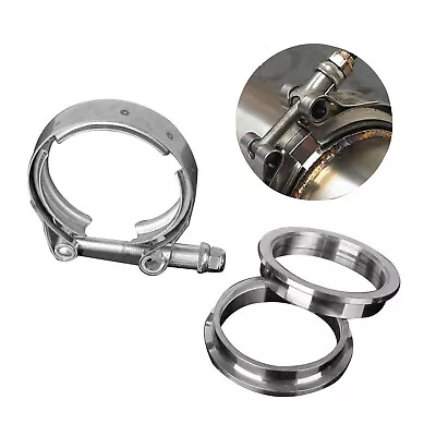 $9.99 • Buy Universal 3  Inch Stainless Steel V-Band Turbo Pipe Exhaust Clamp Vband 76mm