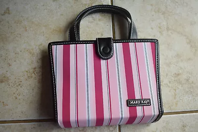 Vintage Mary Kay Consultant Striped Purse Photo Album Ring Binder Book Free Ship • $14.99