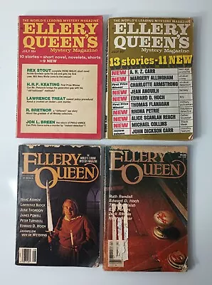 Vintage Ellery Queen Mystery Magazines Four Various Paperback  • $9.99