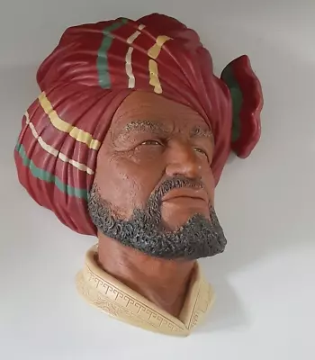 Vintage Bossons Chalkware Head Wall Hanging - “Abdul” Made In England • $23