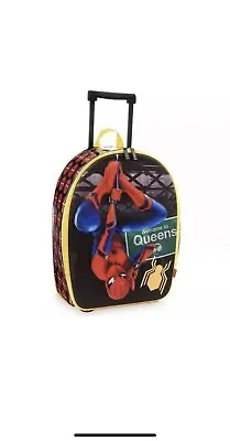 Disney Store Spider-Man Marvel Rolling Luggage Suitcase For Kids With Bottle • $49