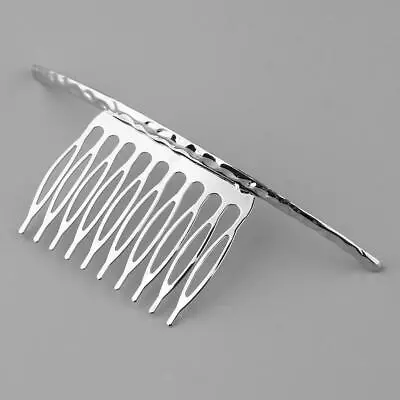 £3.77 • Buy Wedding Blank Metal Hair Comb Foil 10 Teeth Clips Results DIY Hair Accessories