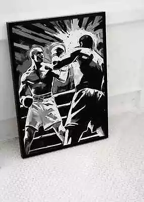 Boxing Poster Abstract Fight Print Sports Art A3 A4 Size • £8.95